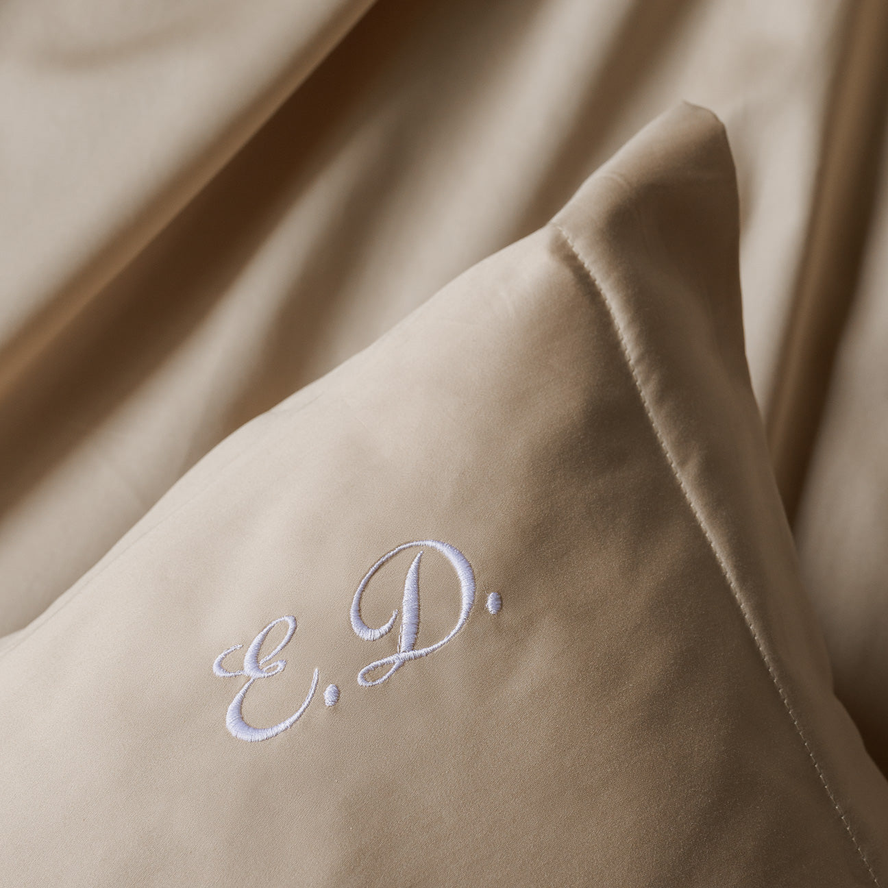 Taies d'oreiller x2 Satin
- 50x70 cm- Lait Café- Satin - Dalfilo