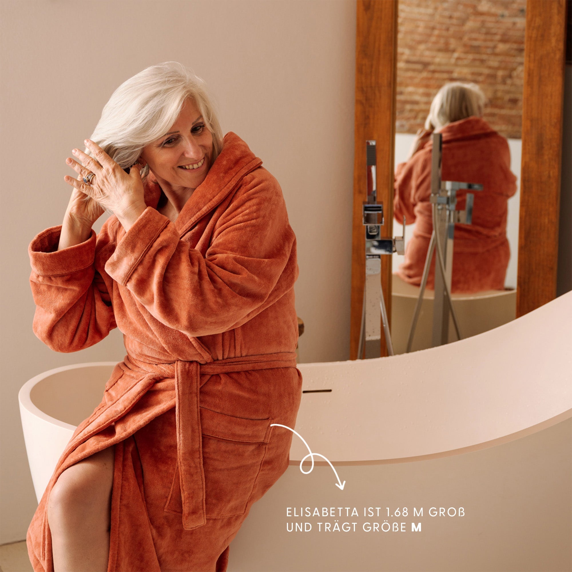 Peignoir de bain supérieur
- S- Terracotta- Coton - Dalfilo
